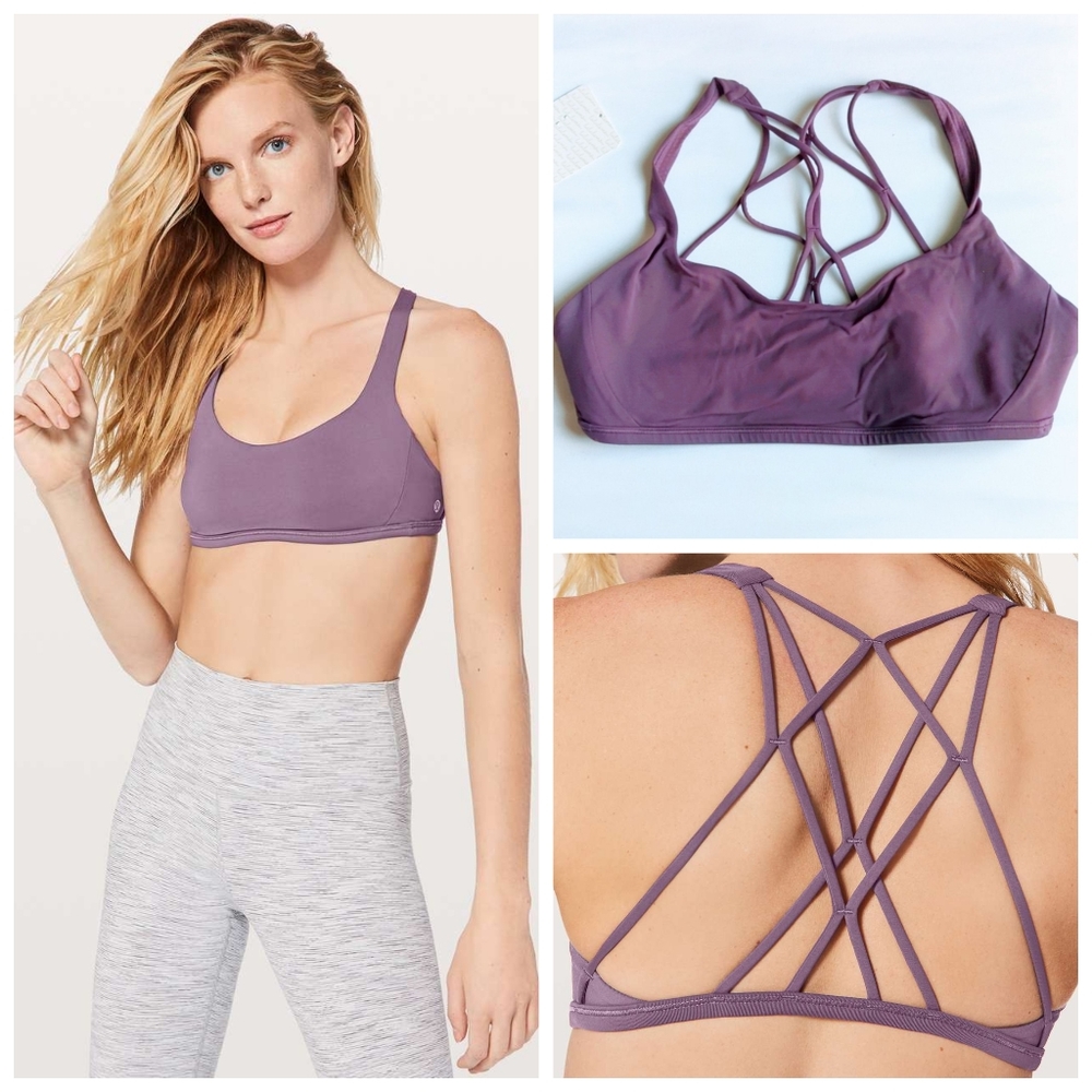 Lululemon Free to Be Zen Bra Size 10 in Foxglove muted purple dark lavender